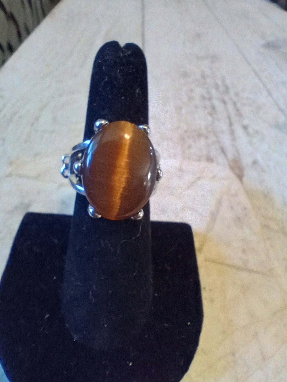 paparazzi Brown Tiger's Eye Oval Statement Ring
